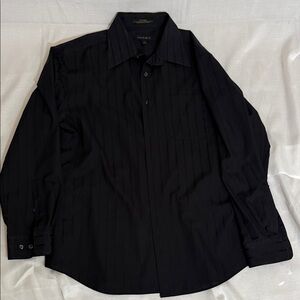 Axist Men's Classic Fitted Black Dress Shirt